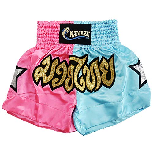 NAMAZU Muay Thai Shorts for Men and Women, High Grade MMA Gym Boxing Kickboxing Shorts Workout Training Grappling Martial Arts Fight Shorts Clothing.