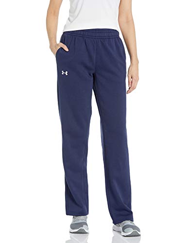 Under Armour Womens Hustle Fleece Pants , Midnight Navy (410)/White , Large