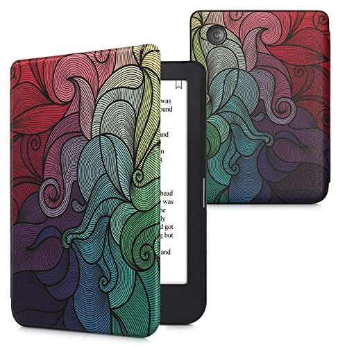 kwmobile Case Compatible with Kobo Clara 2E / Tolino Shine 4 Case - eReader Cover - Multicolor Dark Pink/Blue/Green