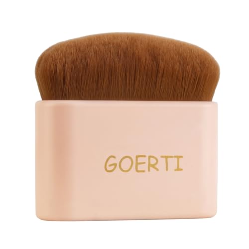 Bronzer Powder Brush GOERTI Kabuki Brush Makeup Brush for Face Cream Powder Foundation Brush for Liquid Makeup, Blend Self Tanning Tanner Lotion Mousse Fake Tan Applicator for Face Body Leg