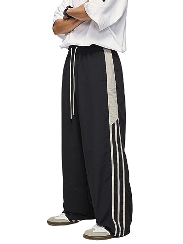 Aelfric Eden Baggy Sweatpants for Men Womens Parachute Pants Cargo Joggers Wide Leg Y2k Track Pants with Drawstring