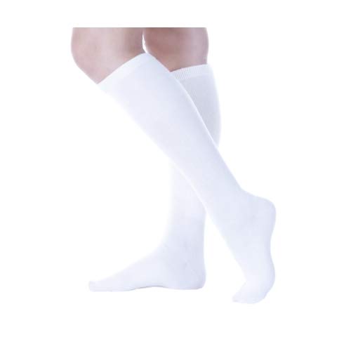 Buster Brown 3-Pack Women's Elastic-Free Cotton Knee High Socks White Sock Size 11 - Fits Shoe Size 9.5-10.5