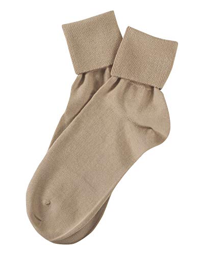 National Comfort-Plus Cotton Socks -All Natural Feel, Flat Toe Seam, Seamless Bottom Heel, Yarn-Dyed Everyday Socks, Khaki, 10, 3-pk