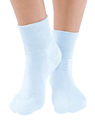 6 Pair Women's Multicolored Buster Brown Elastic-Free Cotton Socks - Sock Size 9 -Fits Shoe Sizes 5-7