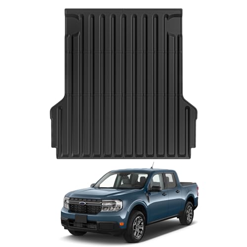 Mabett Truck Bed Mat for Ford Maverick Accessories 2022 2023 2024, All-Weather TPE Bed Liner Mat Custom Fit Maverick Gasoline/Hybrid