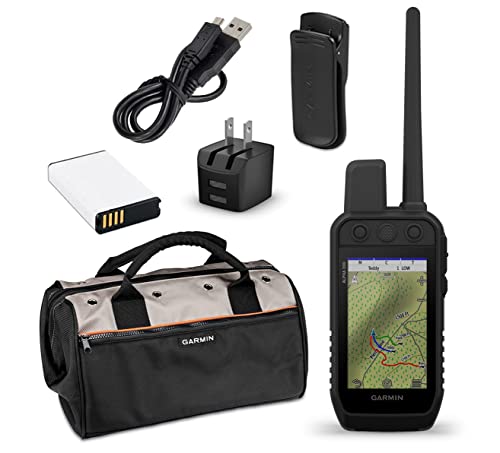 Garmin Alpha 200 (Handheld Only) Dog Training GPS Tracker HuntBetter Bundle | with Garmin Field Bag | Track Up to 20 Dogs, Touchscreen, TopoActive Maps