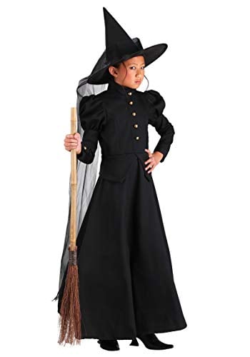 Child Full Length Witch Costume Kid's Deluxe Wicked Witch Costume Medium