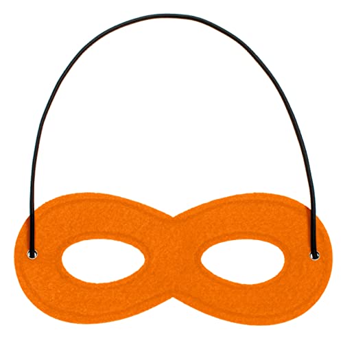 Cute Black Super Hero Eye Masks for Little Boys Kids Party Cosplay Halloween Accessory Orange