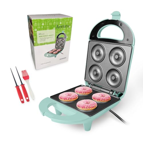 Aoruru Mini Donut Maker for Kids Make 4 Doughnuts