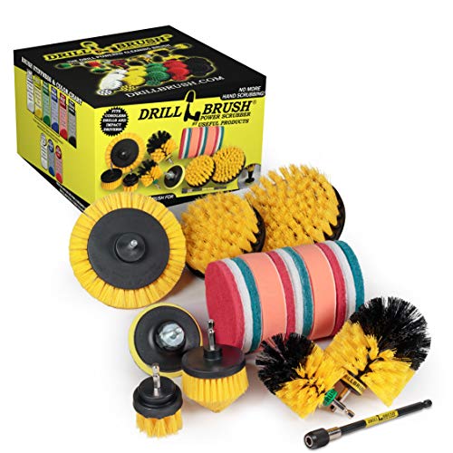 Drill Brush Power Scrubber by Useful Products - Toilet Brush - Bathroom Cleaner - Shower Cleaner - Bathroom Accessories Set - Cleaning Kits - Toilet Scrubber - Spin Brush for Cleaning Bathroom