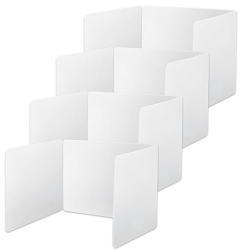 Jutieuo 4 Pack Classroom Privacy Shields for Student Desks, Heavy Duty Plastic Privacy Folders Desk Partition Panels for Student Testing Divider Boards - Reduce Distractions, 17"W x 13.5"H x 14"D