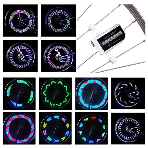 Cool Led Bike Spoke Lights - DAWAY A12 Bright Bicycle Wheel Light (1 Pack), Safety Bike Tire Lights for Kids Boys Girls Men Women, Burning Man, Xmas, Birthday Gift, Fun Accessory, Waterproof