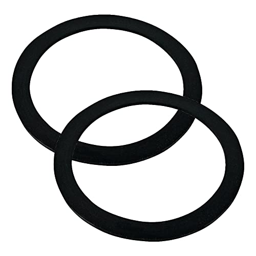 Rocky Mountain Goods Kitchen Sink Strainer Washer Seal Ring - Pack of 2 - Black Rubber - Fits Standard 3-1/2" Kitchen Basket Strainer - Stops Leaks - No More Plumbers Putty