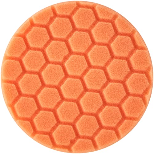 Chemical Guys BUFX_102_HEX5 Hex-Logic Medium-Heavy Cutting Pad, Orange, 5.5" Pad made for 5" backing plates, 1 Pad Included