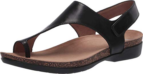 Dansko Reece Sandal for Women  Lightweight Rubber Outsole for Long-Lasting Wear  Versatile Casual to Dressy Footwear Black Sandals 7.5-8 M US