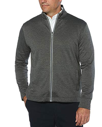 Callaway Men's Golf Full Zip Long Sleeve Waffle Knit Fleece Jacket, Castlerock Heather, XX-Large