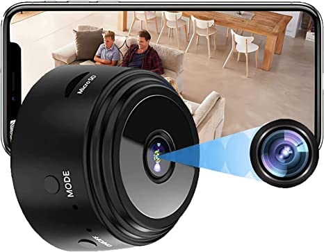 BKDRL Hidden Camera WiFi Mini Spy Camera Cameras HD 1080P Wireless Small Nanny Cam with Night Vision and Motion Detection for Home Surveillance