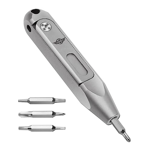 OKNIFE Otacle D1 EDC Titanium Multi-Bit Pocket Screwdriver, 8 in 1 Mini Screwdriver Set Magnetic Repair Multitool for Computer Eyeglasses Daily Home Improvement Use