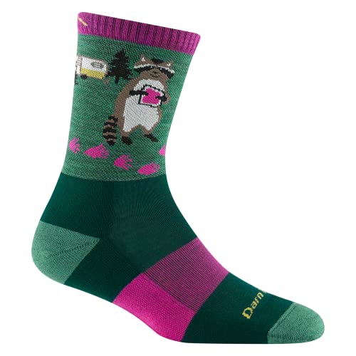 Darn Tough Women's Critter Club Micro Crew Lightweight with Cushion Sock (Style 5001) - Moss, Medium