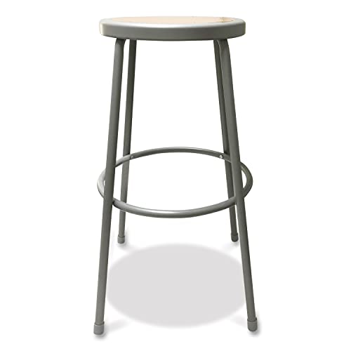 Alera ALEIS6630G 30 in. Seat Height Backless Industrial Metal Shop Stool - Brown