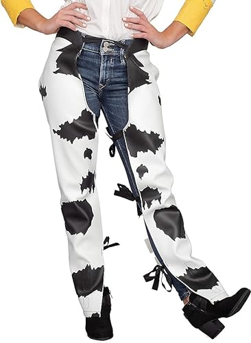 Cowboy Cowgirl Jessie Chaps Adult Halloween Costume Accessory White