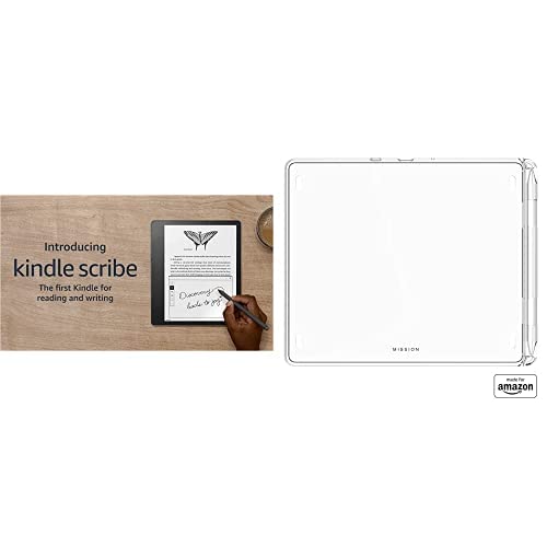 Kindle Scribe Basic Pen Bundle. Includes Kindle Scribe (16 GB), Basic Pen, & Made for Amazon Clear Case