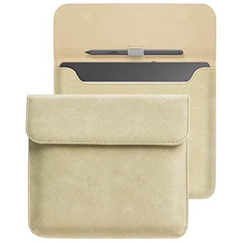 WALNEW Sleeve Case for 10.2-inch Kindle Scribe (2022 Released), Protective Pouch Bag Case Cover with Pen Holder for 10.2 Amazon Kindle Scribe E-Reader (Khaki)