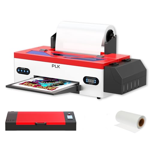 PLK DTF L1800 Transfer Printer with Roll Feeder, Direct to Film Print Preheating A3 DTF Printer for DIY Print T-Shirts, Hoodies, Fabrics (A3 DTF Printer+Oven)