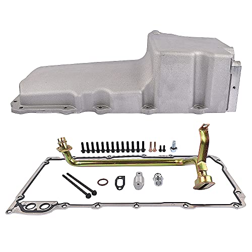 Aluminum Swap Retrofit Engine Oil Pan Compatible With GM LS1 LS2 LS3 LS6 Engines 302-1 W/Pickup Tube, Bracket Plate & Gasket