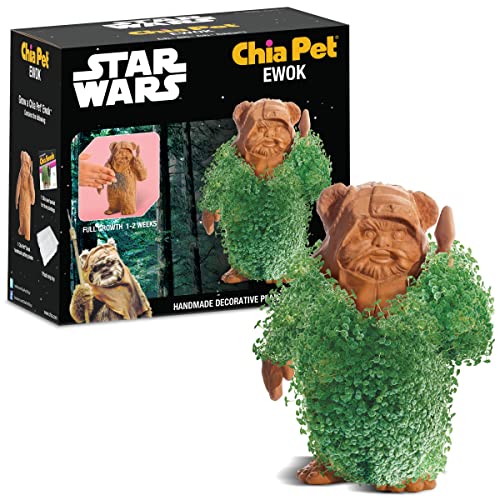 Chia Pet Star Wars Ewok with Seed Pack, Decorative Pottery Planter, Easy to Do and Fun to Grow, Novelty Gift, Perfect for Any Occasion
