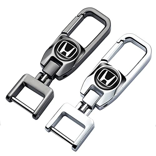 Car Keychain for Honda,Car keychains Fit for Honda CR-V CRV Pilot EX EX-L Travel Key Chain for Man and Woman Keyring car Accessories(1 Pack Black & 1 Pack Silver)