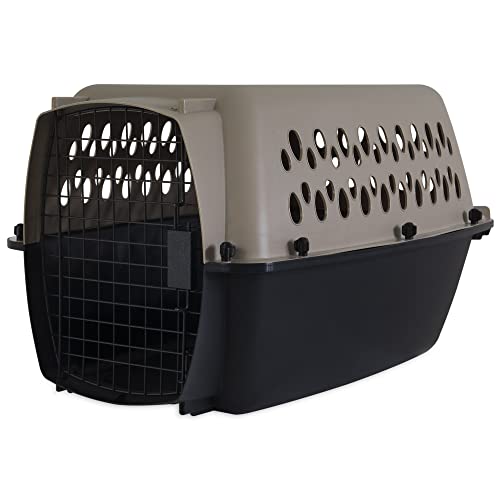 Petmate Vari Dog Kennel 24", Taupe & Black, Portable Dog Crate for Pets 10-20lbs, Made in USA