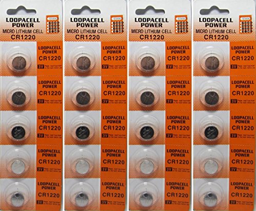 Loopacell 1220 Battery (CR1220/ DL1220/ E-CR1220/ SB-T13/ L04) Lithium 3v 20 Pcs