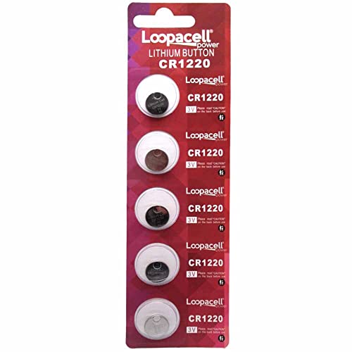 LOOPACELL Watch/Electronic Battery, 3v CR1220 10 Batteries (Lithium Button Cell)