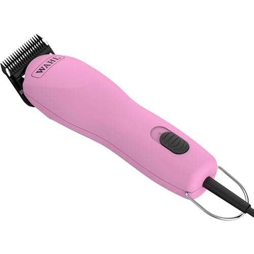 WAHL Professional Animal Thick Coat Pet Clipper & Dog Clipper (#9787-300) - Dog Hair Remover - Grooming Clippers for Dog, Cat & Pets - for Thick Haired Dogs & Pets - 2 Speeds - Pink