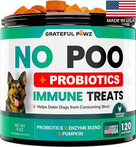 No Poo Chews For Dogs - Coprophagia Stool Eating Deterrent for Dogs - Prevent Dog from Eating Poop - Stop Eating Poop for Dogs Supplement - Forbid for Dogs Chews - Probiotics & Digestive Enzymes