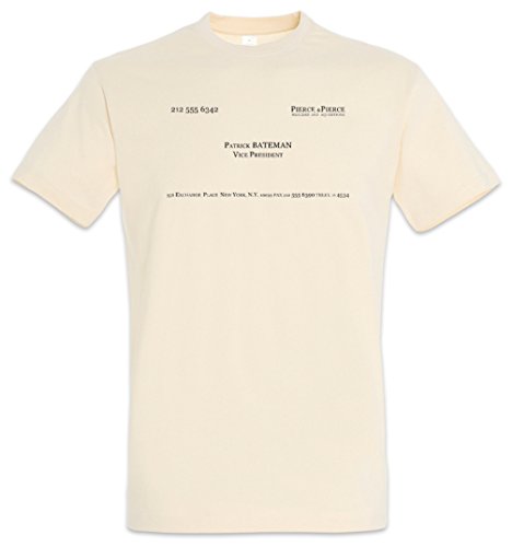 Urban Backwoods Patrick Bateman Card Men T-Shirt Beige Size L
