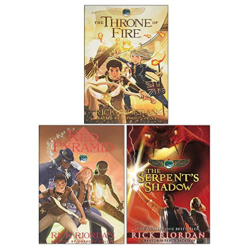 Kane Chronicles Graphic Novels 3 Books Collection Set By Rick Riordan (The Throne of Fire, The Serpent's Shadow, The Red Pyramid)