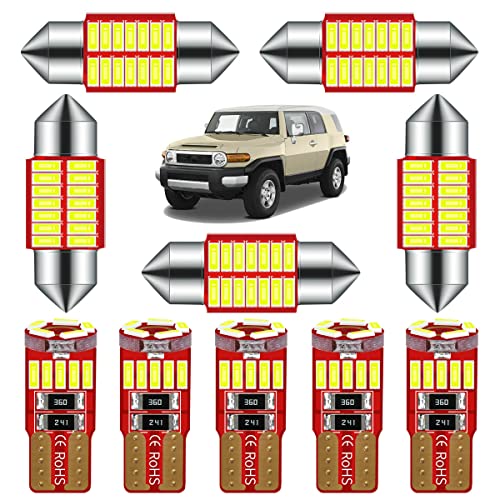 DODOFUN Deluxe Interior LED Light Compatible with 2006-2014 Toyota FJ cruiser ( 10-pc Bulb 6000k )