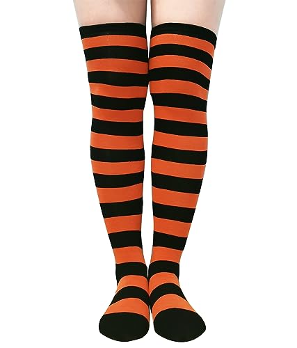 Halloween Socks Women Witch Stocking Socks Thigh High Socks Witch Costume Accessories Adult Women Cosplay Party