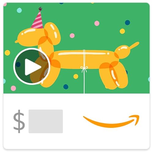 Amazon eGift Card - Birthday Balloon Dog (Animated)