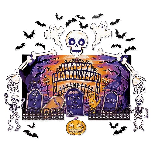 American Greetings Halloween Trunk-or-Treat Car Decorations Kit, Graveyard (42-Count)