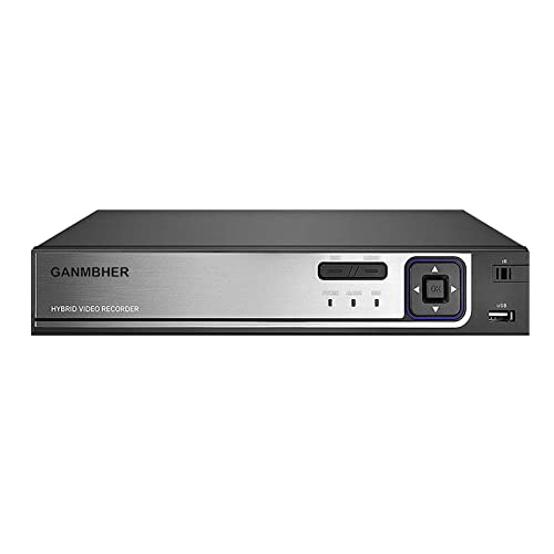 GANMBHER 4K 10CH POE NVR (4K/5MP/4MP/2K/1080P) Network Video Recorder - Support up to 10 x 4K(8MP) IP Camera, 24/7 Recording, Face Detection(Not Include HDD)