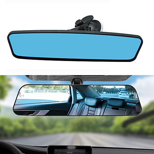 Rear View Mirror, Adjustable Car Interior Rear View Mirror Car Seat Child Safety Mirror for Universal Cars Trucks SUV-9.64 x 2.6 inch (Blue)