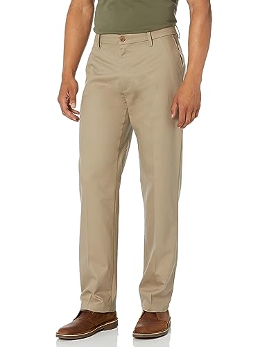 Dockers Men's Classic Fit Signature Iron Free Khaki with Stain Defender Pants (Regular and Big & Tall), Timberwolf, 38
