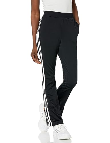 adidas Womens 1/4 Snap Tricot Pants, Black, Medium