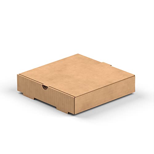 Krollen Industrial 12" x 12" x 2" Kraft Corrugated Plain Bakery/Pizza Box - 50/Case