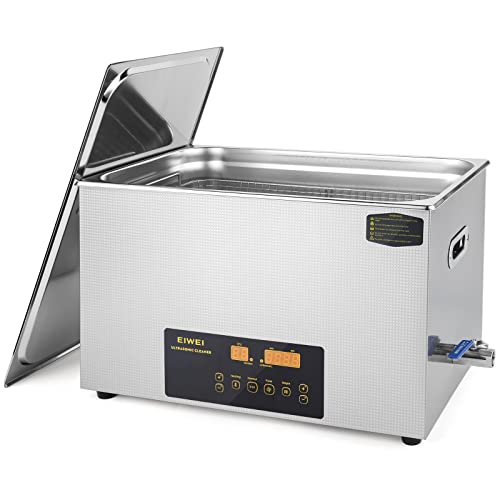 EIWEI 30L Ultrasonic Cleaner Dual-Frequency Professional Digital Stainless Steel Cleaning Machine with Heater Timer for Carburetor, Parts, Circuit Board, Glasses, Denture, Jewelry