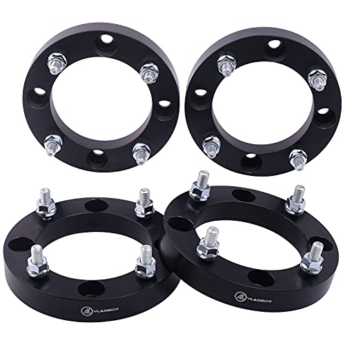 VLAOSCHI Black Forged 4x137 ATV Wheel Spacers 1 Inch with 10x1.25 Studs Compatible with Kawasaki Can-Am Bombardier Suzuki 4 Lug 4/137 for Outlander Commander Renegade Mule Prairie - Pack of 4