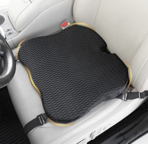 Co-Star Car Seat Cushion Car Seats Cooling Pad Wedge, Booster Car Seat, Seat Cushion for Tailbone Pain Relief, Cushion for Office Chair, Car Seat Cooling Pad, Wheelchair Cushions Black